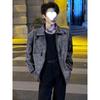 Korean Style Men's Vintage American Leather Biker Jacket - High-End Short for Spring & Autumn