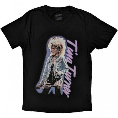 Tina Turner Unisex-Erwachsene Vertical Logo Baumwoll-T-Shirt