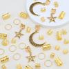 45pcs Star Braid Metal Pendant Hair Rings