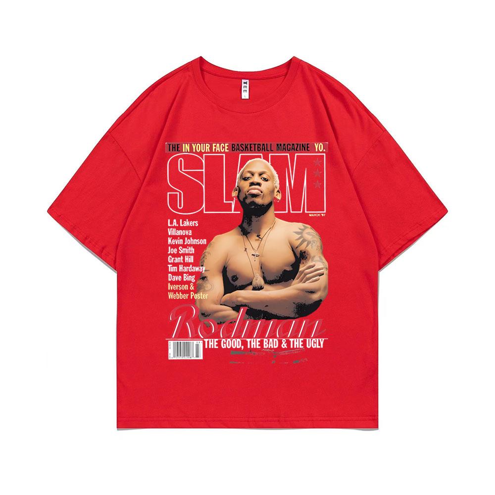 The Worm Dennis RodUnisex Graphic T Shirt Unisex Women Hip Hop Oversized Tshirt Male Casual Cotton Tshirts Basketball Boys Streetwear
