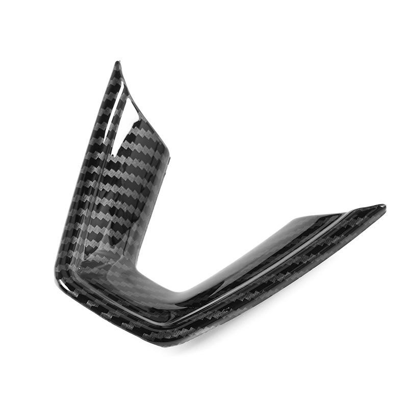 For Tesla Model 3 Highland 2024 Interior Decor Accesories Steering Wheel Cover U-shaped ABS Carbon Fiber Pattern Modified Parts