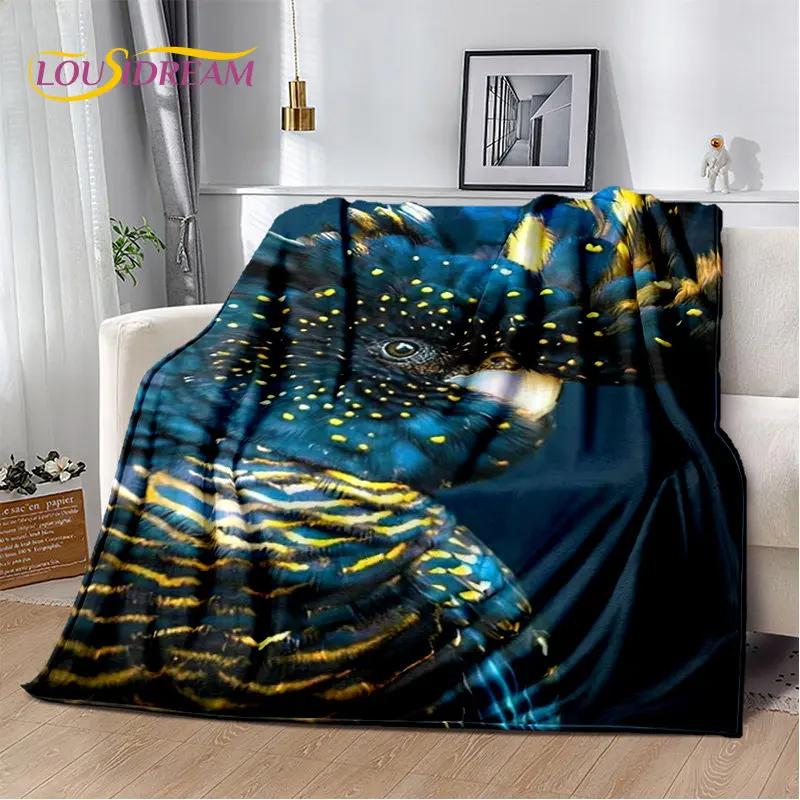 Macaws Colorful Birds Parrot Soft Plush Blanket,Flannel Blanket Throw Blanket for Living Room Bedroom Bed Sofa Picnic Cover Kids