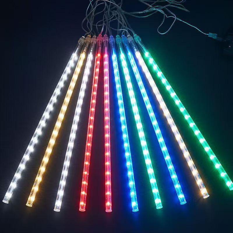 Solar Waterproof LED Meteor Shower String Lights for Outdoor Trees & Festival Decorations