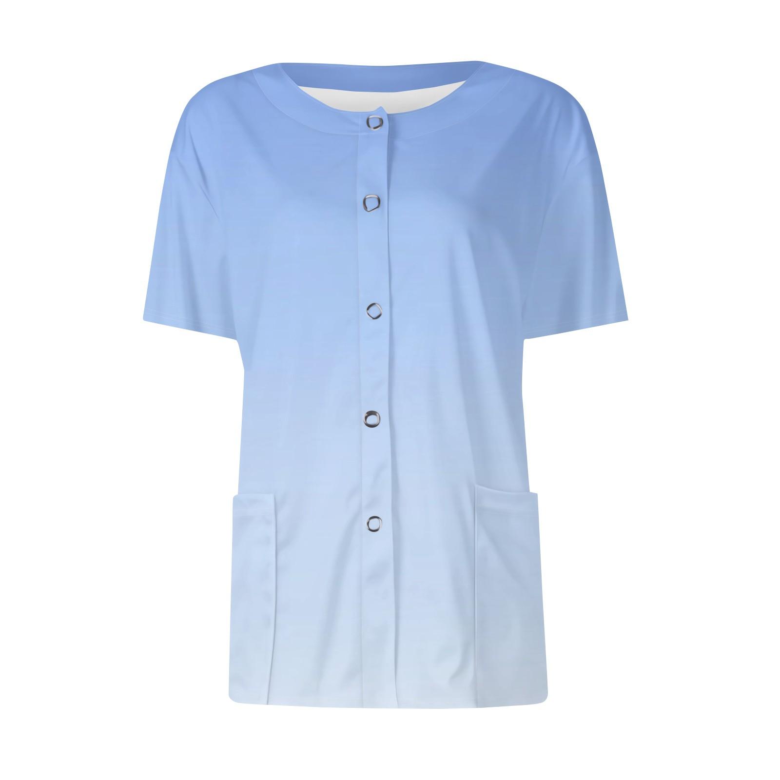 

Женские карманы с короткими рукавами и рисунком, воротник-стойка с рабочим принтом, однобортная защитная одежда, куртка-кардиган, топ XL