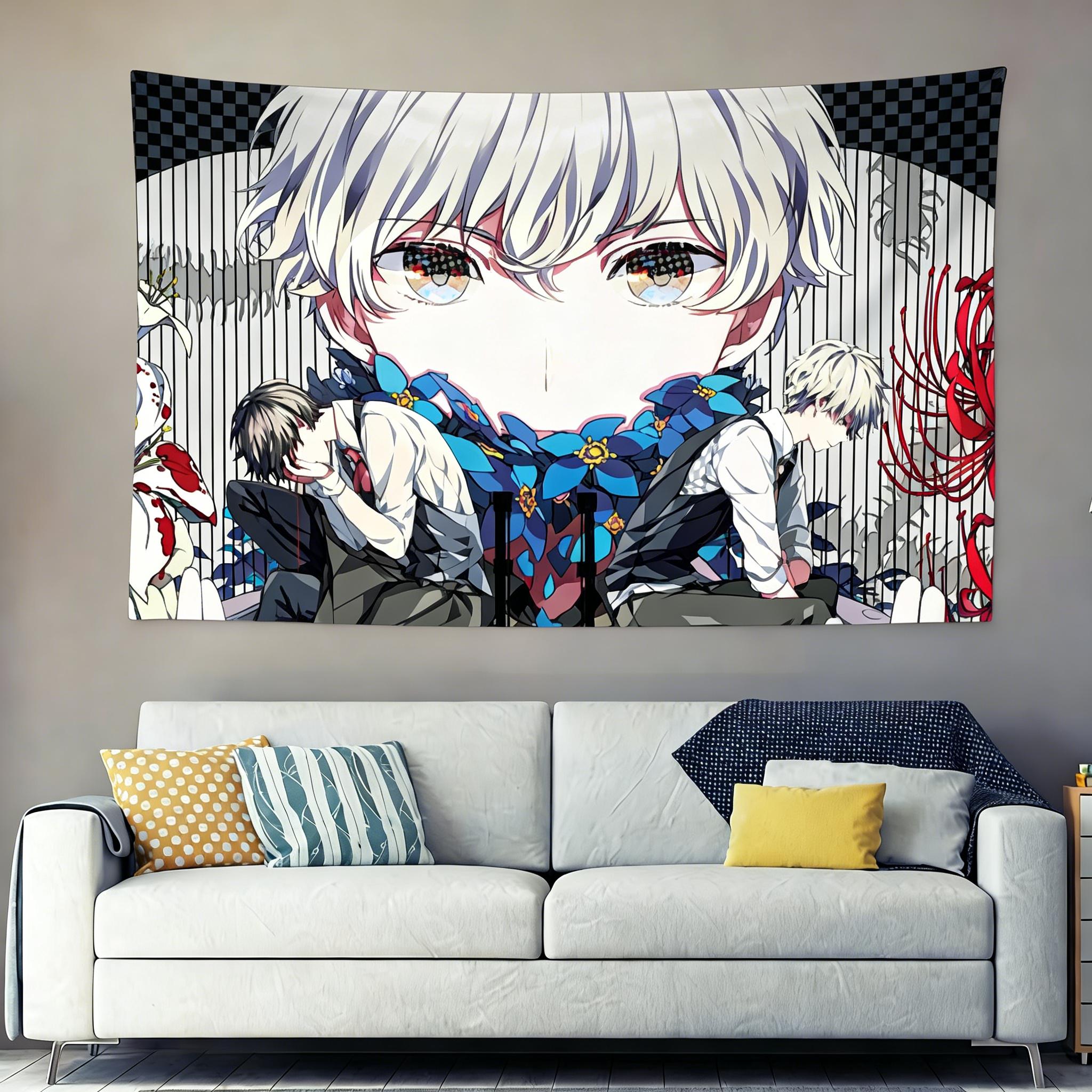 

New Hot Japanese Anime Print Tapestry Anime Poster Tapestry Bedroom Backdrop Wall Hanging Cloth Art Home Decor 74x94cm(29x37in)