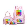 Sprunki teen student schoolbag rhythm box cartoon large capacity cute backpack three-piece set 3