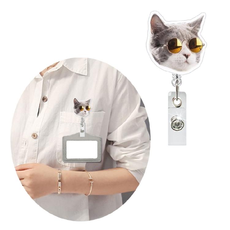 Vielseitiger Katzen-Look-Ausweishalter mit Drehfunktion, tragbar zur Personalisierung Ihrer täglichen Accessoires