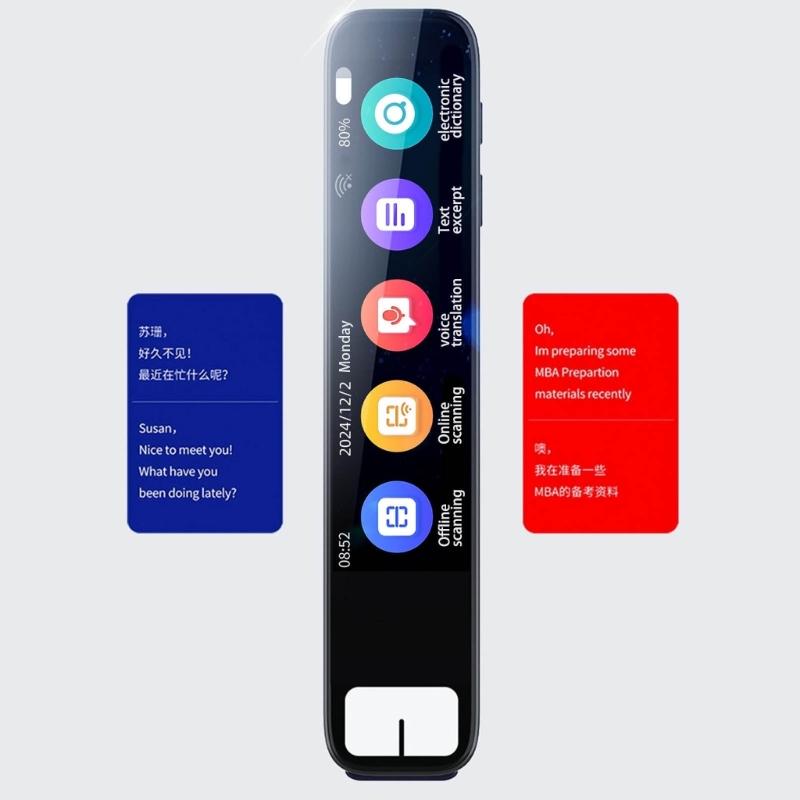 Scan Reader Pen Voice Translator Pen With Multiple Language Support Long Battery Life For Business Travel Students