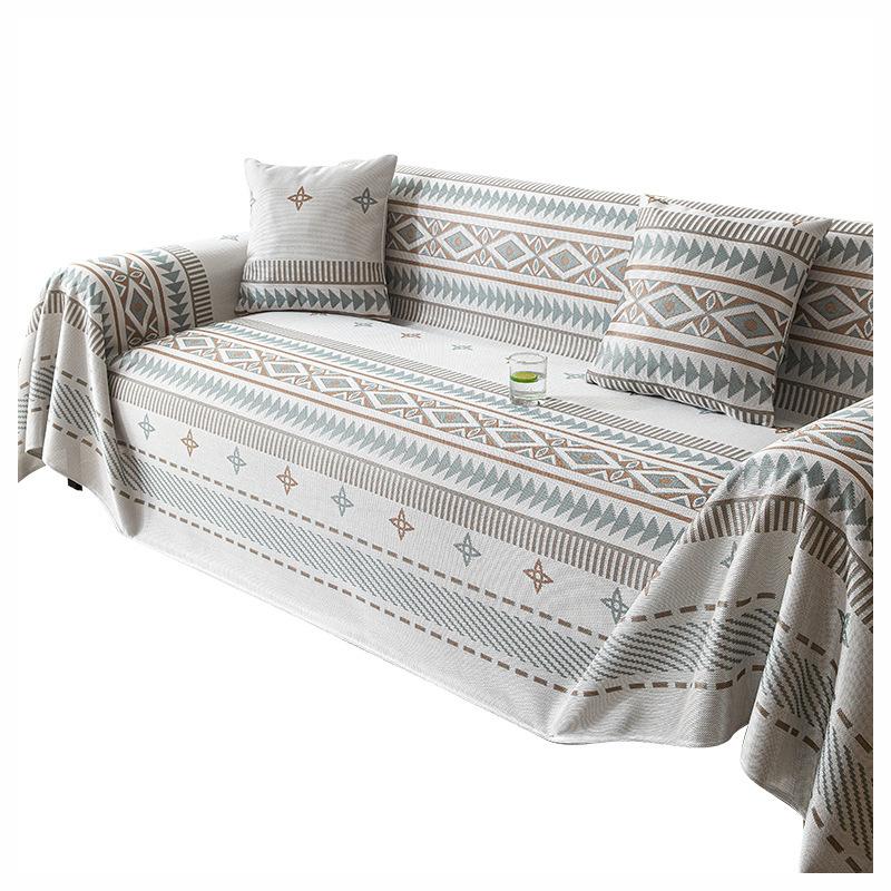 Sommer Kühl Eis Seide Sandhaar Handtuch Komplettpaket Sofabezug Staubschutz Wohnzimmer Einteiliger Sofabezug Stoff Kissen