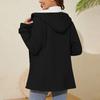 Women's Hoodie Winter Solid Color Plus Fleece Fashion Hoodie Warm Coat
