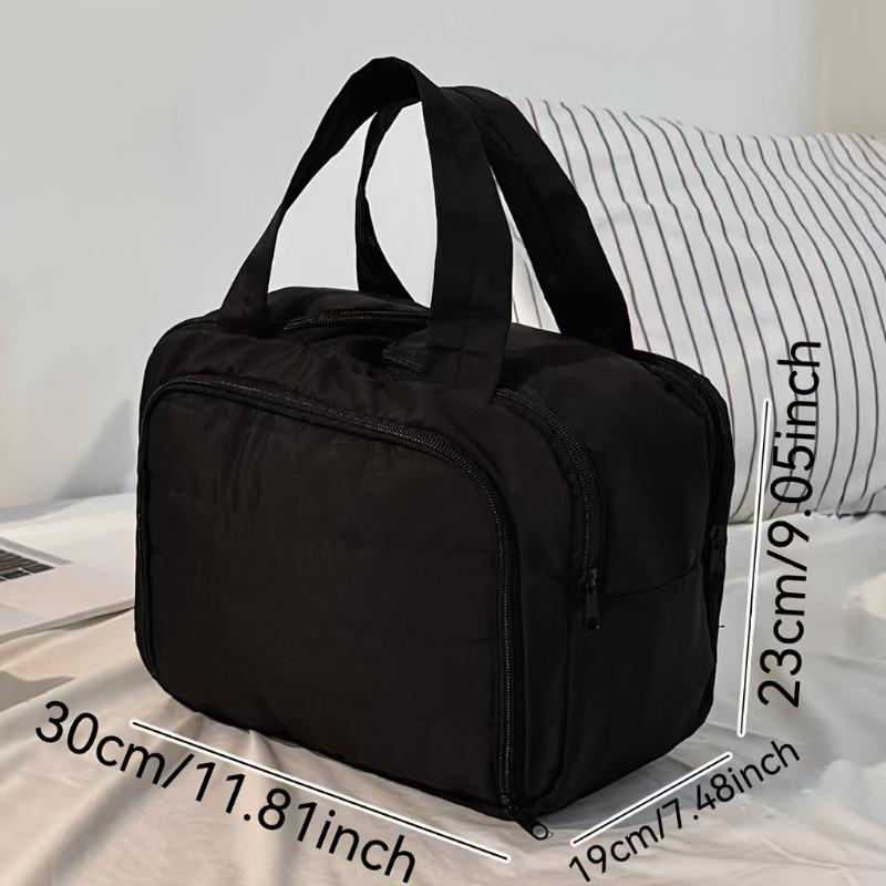 Women Large Capacity Stand Up Travel Makeup With Handle Multi Compartment Toiletry Bag Skincare Medicine Storage Portable Daily