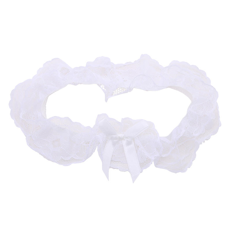 White Three Black Flower Lace Princess Style Thigh Rings Garter Accessories Neck Rings Leg Covers Bridal Wedding Dress Leg Flowers