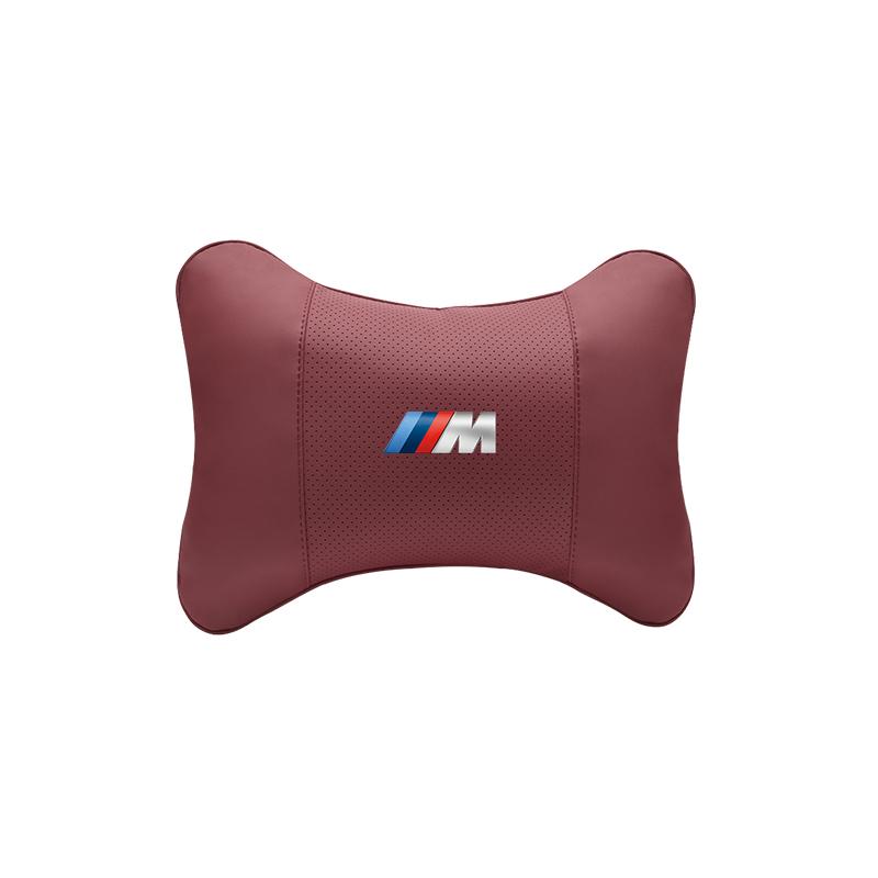 M logo Car Valve Cap Auto Seat Headrest Leather Neck Pillow Head Support For BMW X1 X2 X3 X5 X4 X6 X7 iX3 F20 F10 F07 E70 E46 FY6