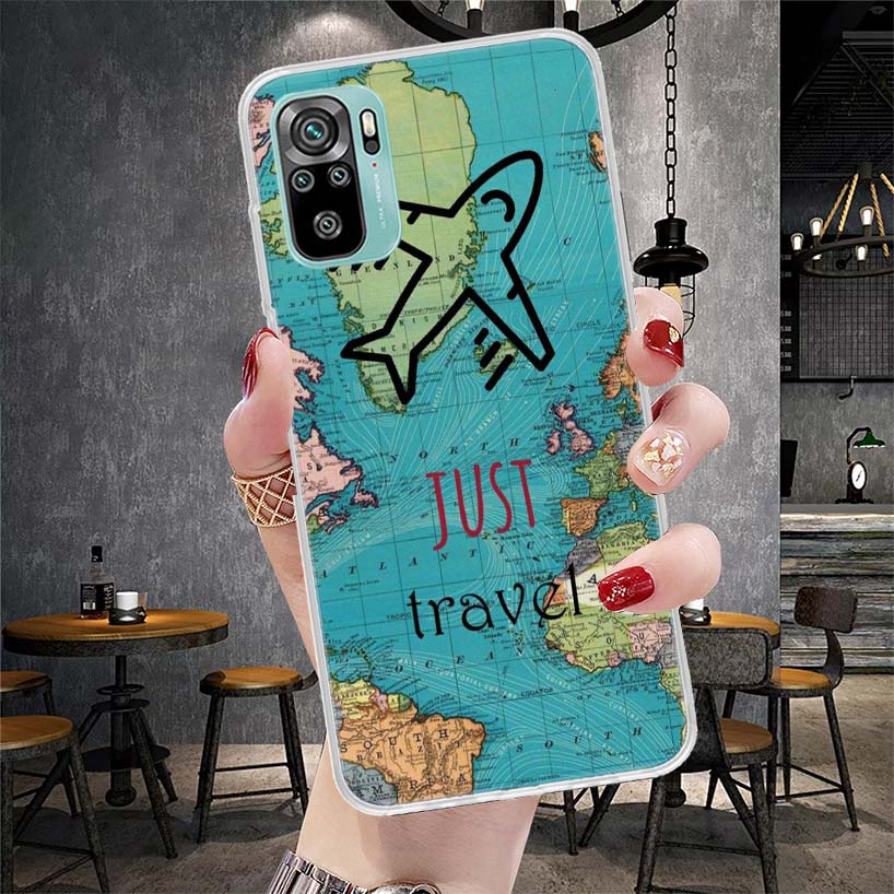 World Map Travel Plans Soft Phone Case For Xiaomi Redmi Note 15 14 14S 13 12 Pro Plus 12S 11 11S 11E 10 10S 11T 5G Fundas Coque