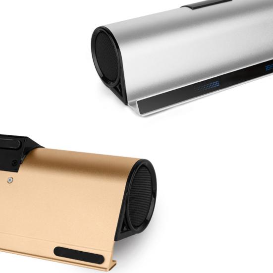 Phone Tablet Holder Bass Stereo Hifi Wireless Bluetooth-compatible Speaker USB Rechargeable