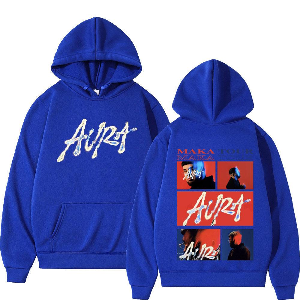 Rapper Maka Aura Tour  Merch Hoodies Men Women Clothing Fashion Hip Hop Hooded Sweatshirts Aesthetic Oversized Hoodie Unisex