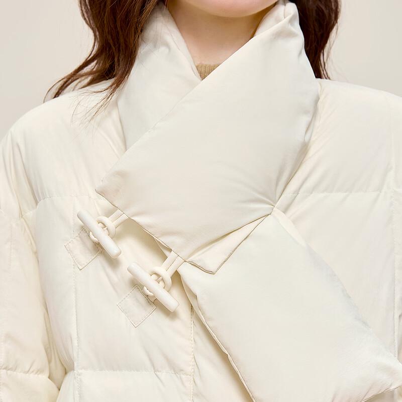 Women's Oversized Down Coat with Scarf Collar