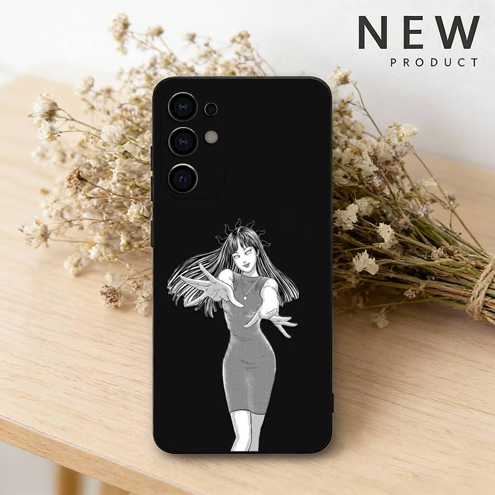 Comics HOT Tomie S phone Case For Samsung S26,25,24,21,22,23,30,20,Ultra,Plus,Fe,Lite Black Soft Cover
