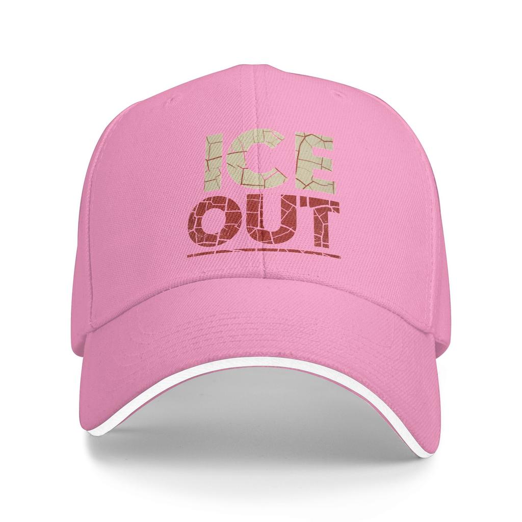 Ice Out Vintage Style Casual Baseball Cap Spring Trucker Hat Hiking Fishing Hip Hop Hats Men Adult Fitted Retro Baseball Caps