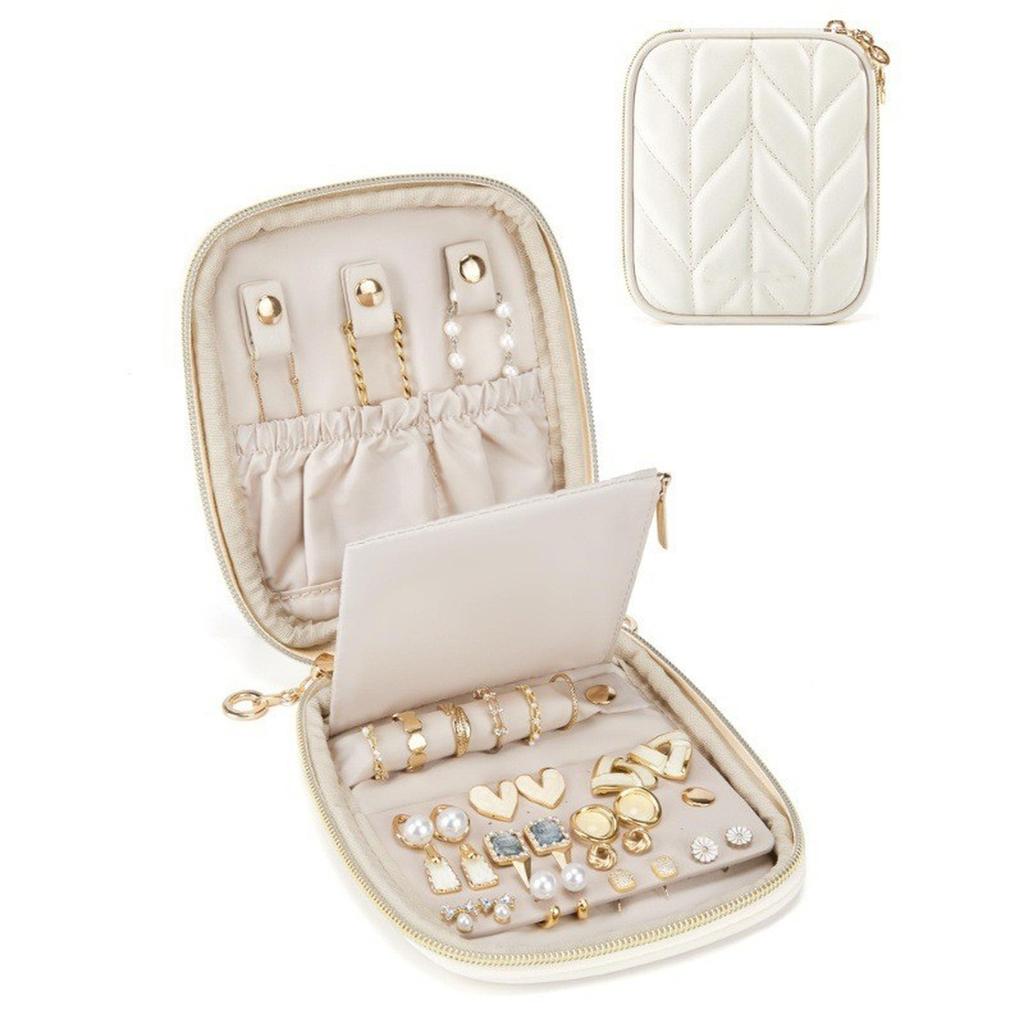 Reise Schmuck Organizer, Schmuckkasten Organizer, Platzsparender Leichter Ohrringhalter Organizer für Ringe, Halsketten