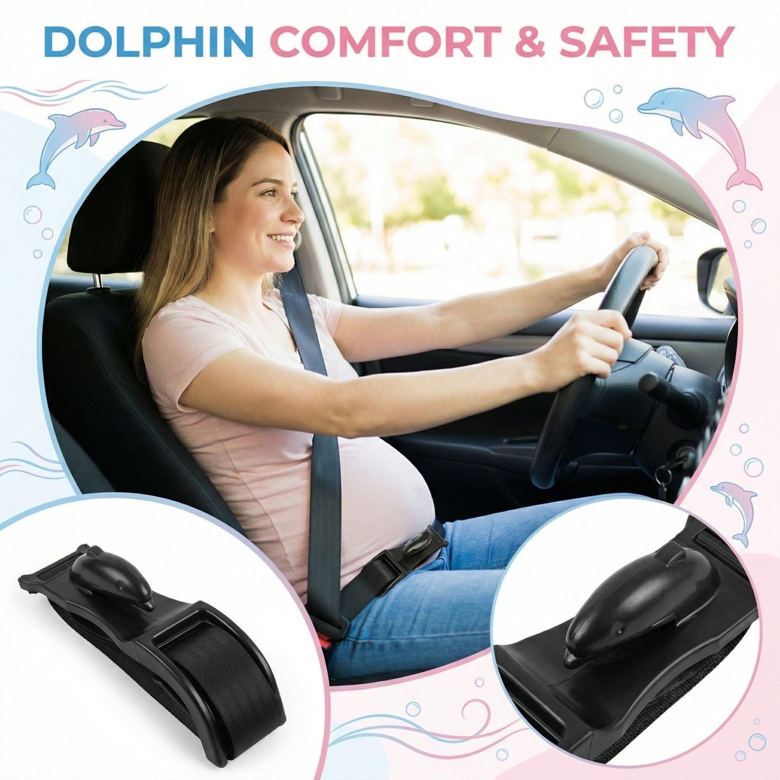 

Dolphin Автомобильный ремень безопасности для беременных Женский ремень безопасности Регулировка ремня безопасности для беременных One Size чёрный