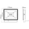 Projecteur LED 20W IP65 3000K TIGRIS