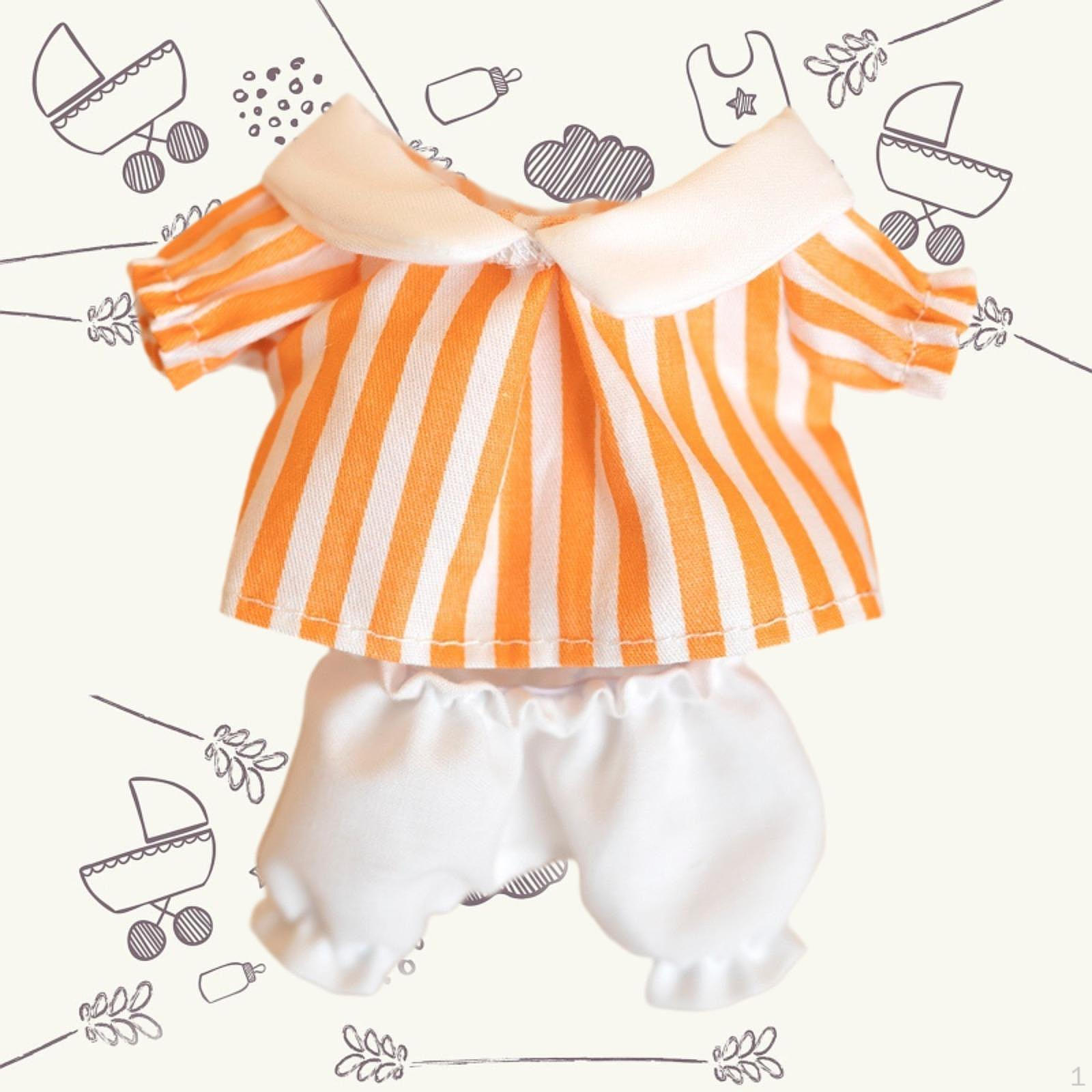

Комплект одежды для кукол для 17-сантиметровых кукол-подвесок, предметы для костюма «Сделай сам» orange stripes