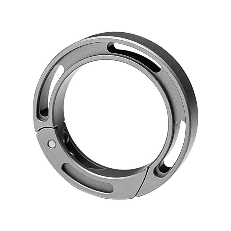 Titaniums Alloy Rings Carabiner Keyring AntiLost Quick Releases Key Rings Round Carabiner Clip Tool for Women Man 1