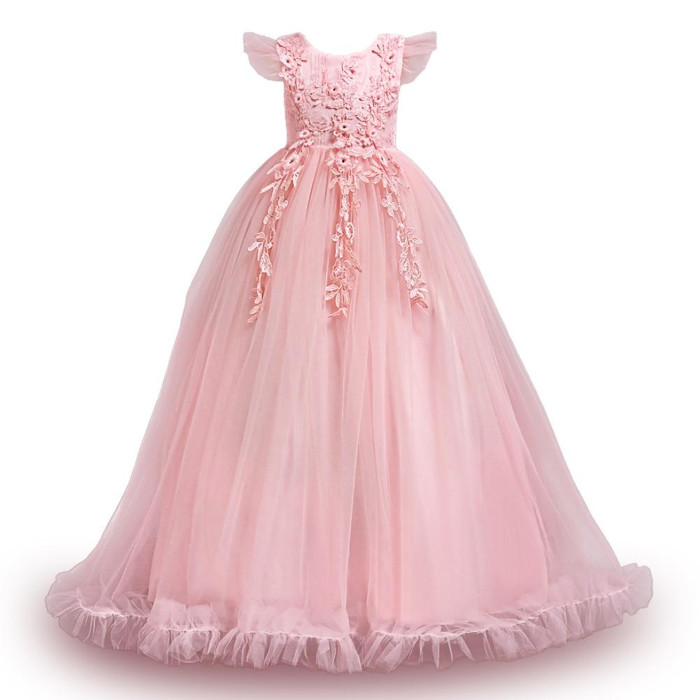 Children's Girls Princess Dresses Middle and Large Children Long Dresses Summer Children Piano Performance Costumes
