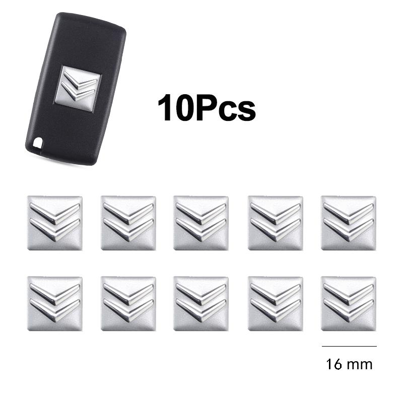 5 Pièces Autocollants Emblèmes Métal Aluminium Clé de Voiture Pour Citroen C1 C2 C3 Vts C4 Saxo C4L C5 C6 C8 Xsara Picasso Berlingo Cactus aoh123