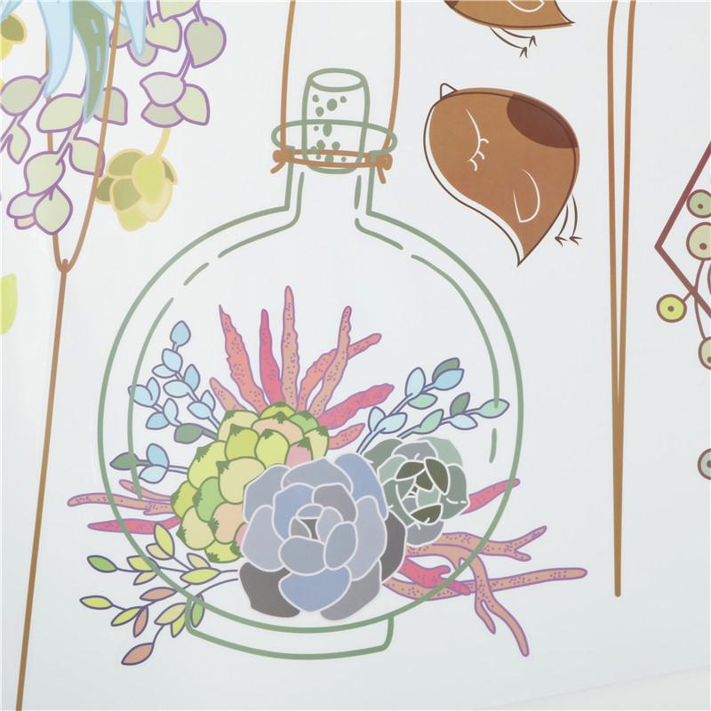 Kreativní květinové rostliny Chlorophytum Odnímatelné samolepky na zeď Dekorativní samolepka