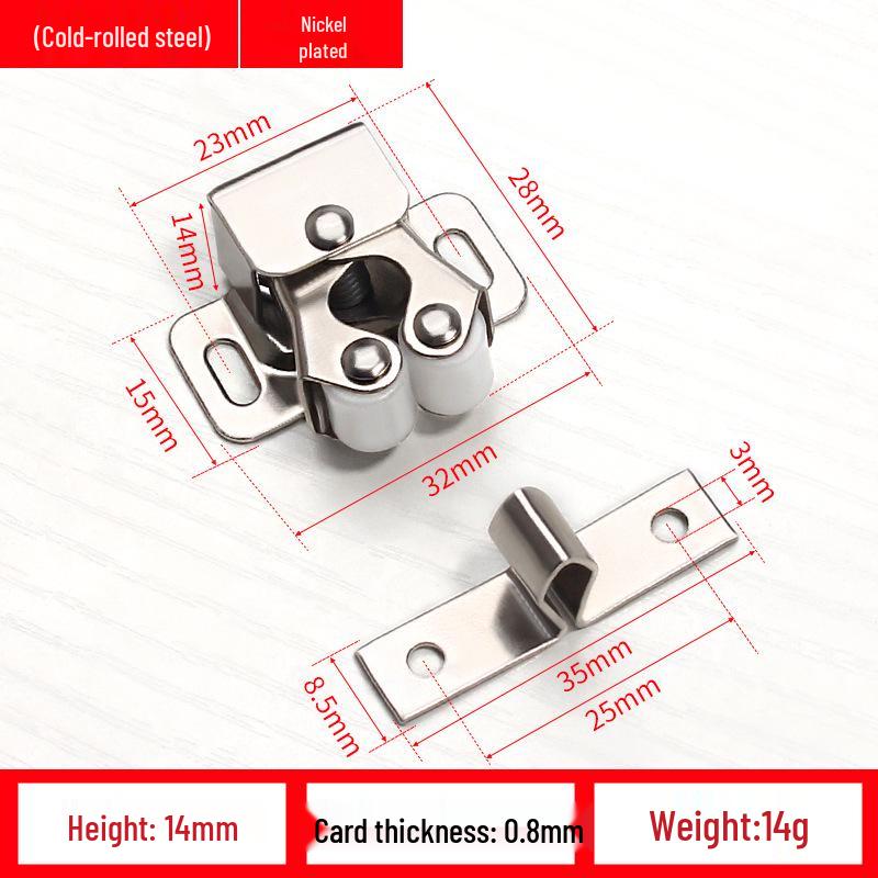 Classic Magnetic Door Catch and Buckle Set for Cabinets and Wardrobes