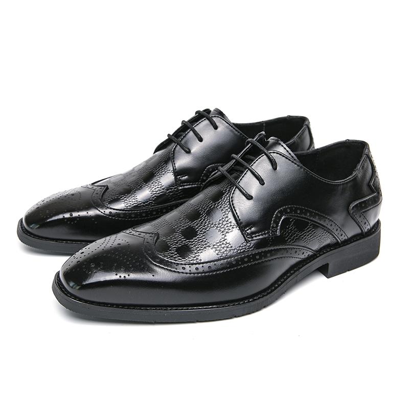 Gentleman Business Formal Leather Shoes Men Dress Shoes Classic High Quality Formal Office Oxford Shoes For Men Brogue