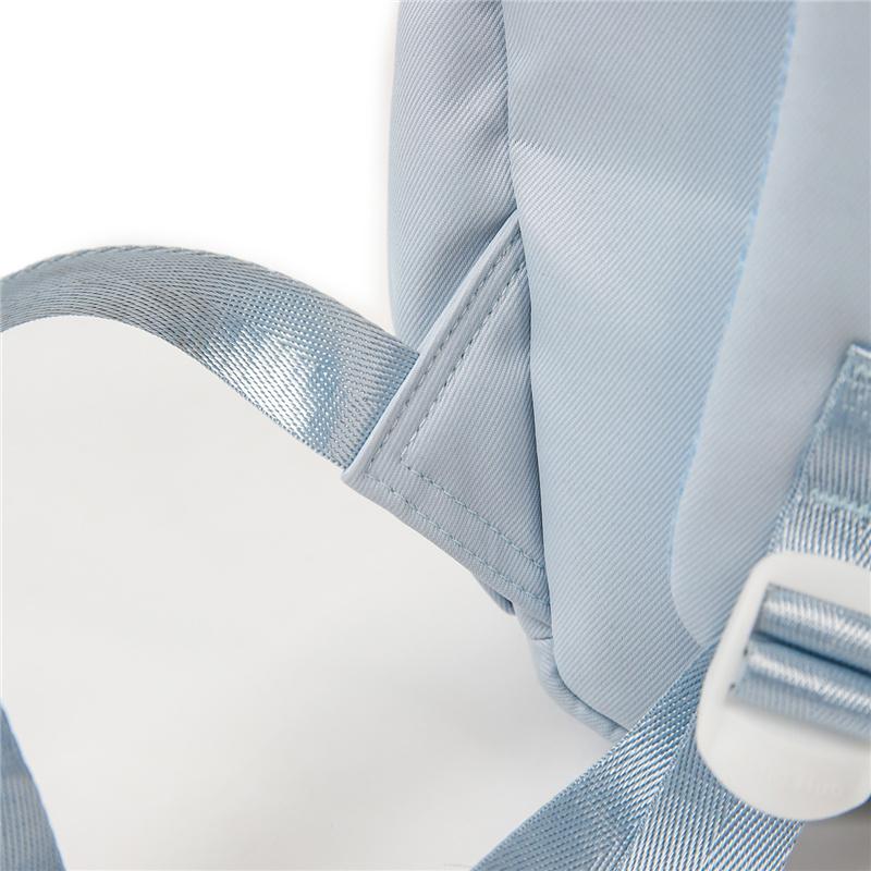 Cute Nylon Backpack for Women – Star Patch Design School Bag with Front Pocket for Everyday Use