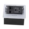 Table Connection Box Conference Room Countertop Desktop Socket Electrical Outlet Strip With 2 Networ