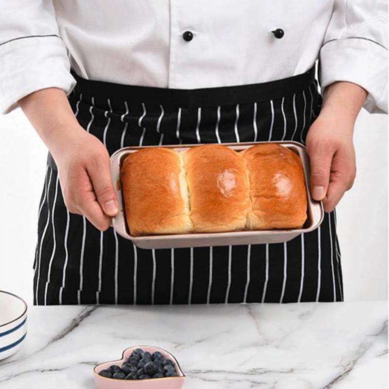 1 Pcs Rectangular Baking Bread Loaf Pan Black Golden Carbon Steel Nonstick Loaf Pan For Baking Homemade Bread Toast Brownies