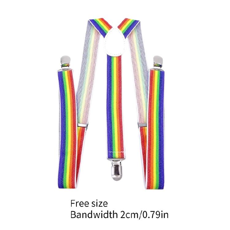 Boy Rainbow Suspenders and Bowtie Set Perfect for Any Formal Occasion