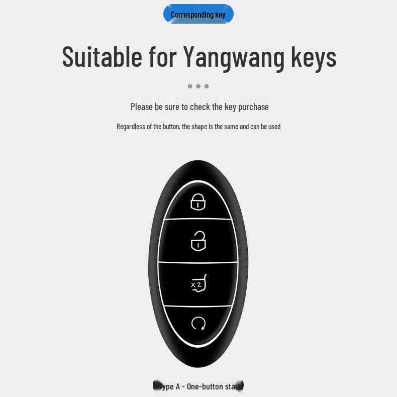 Yangwang U8/U9 Premium Leather Key Cover (2023-2024) - Full Coverage Protective Shell with Buckle