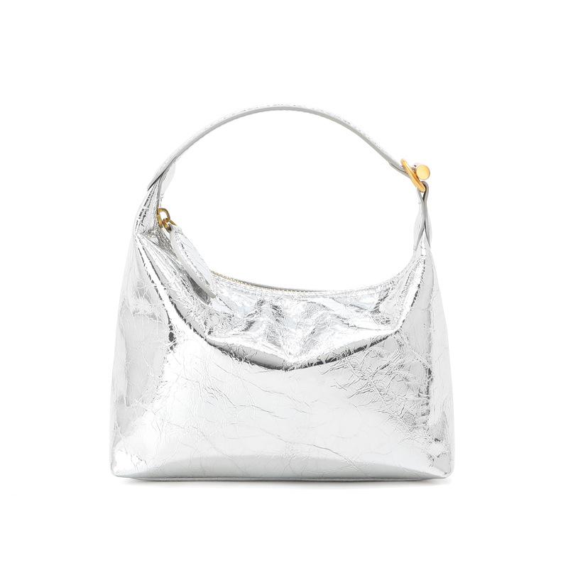 Niche Cowhide Handbag Women's High-end Leather Armpit Bag Simple Commuting Shoulder Crossbody Lunch Box