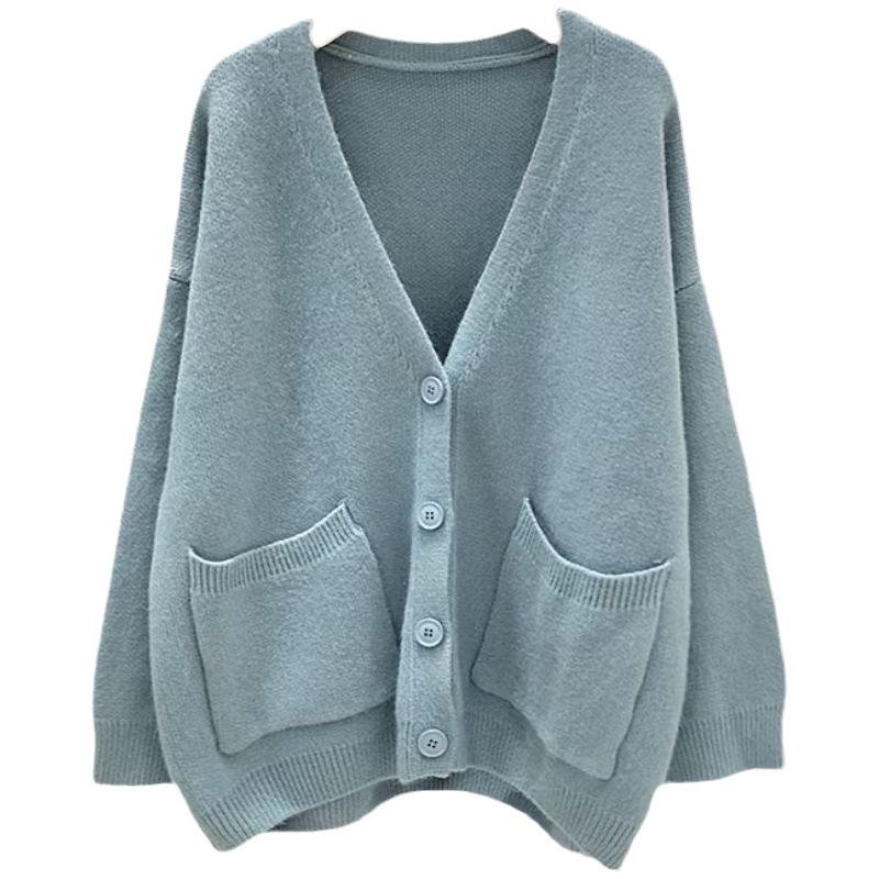 Women's Loose Knit Cardigan Coat - 2025 Spring/Autumn Korean Style