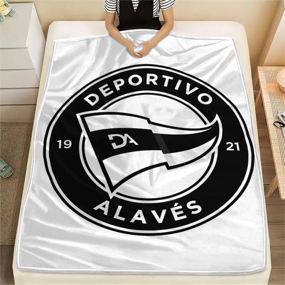 1PC Deportivo Alaves Patterned Flannel Blanket Suitable For All Seasons for Home Decor Warmth and Comfort Gifts Holiday Present