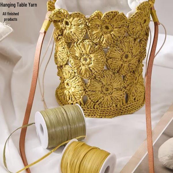 Raffia Baumwollgarn: Sommer handgefertigt DIY Strohhut & Häkeltasche Material