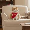Festive Warm Cat Knitted Scarf Cute Blessing New Year Dog Scarf Red Color Pet Dress Up Costume Holiday Events