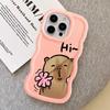 Soft Phone Cover Case for iPhone 14 15 Plus 16 Pro Max 17 Air 12 XR 8 13 11 Cartoon Capybara