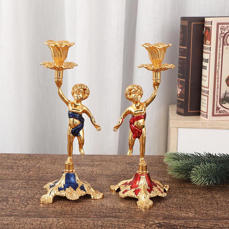 

Children s Torch Candlestick Metal Candlestick Holder Character Ornaments Candle Holder Candlelight Dinner Props Candle Rack