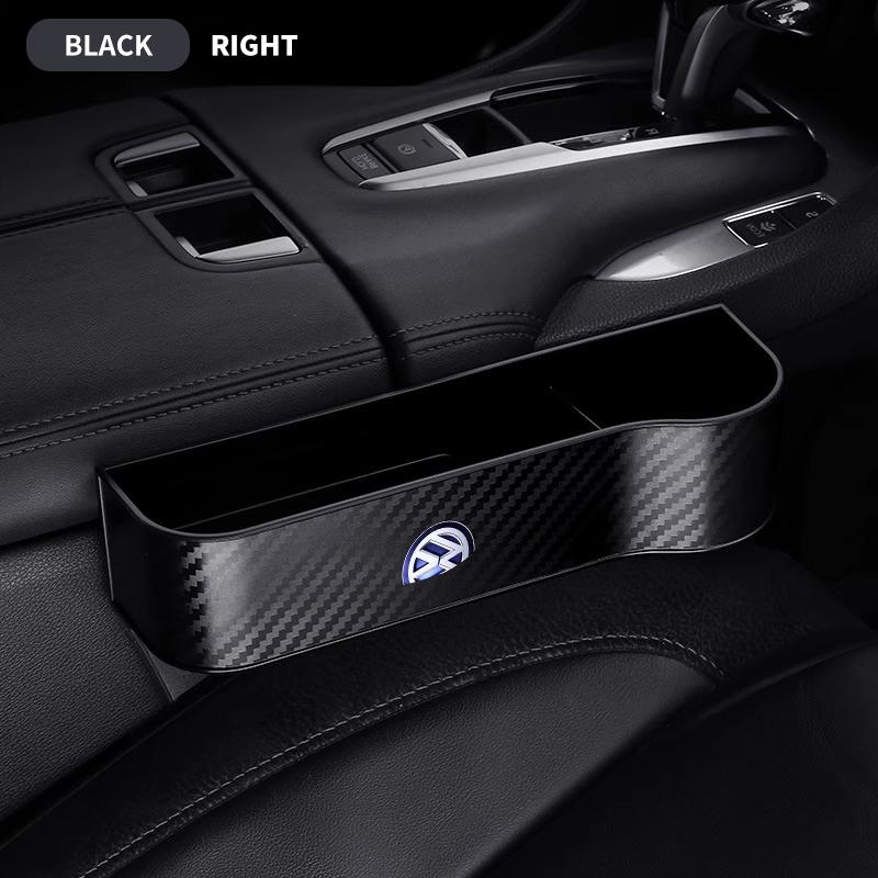 Car Seat Gap Organizer Auto Carbon Fibre Storage Box Accessories For Volkswagen Vw Tiguan Jetta Mk6 Scirocco Polo 6R Touran