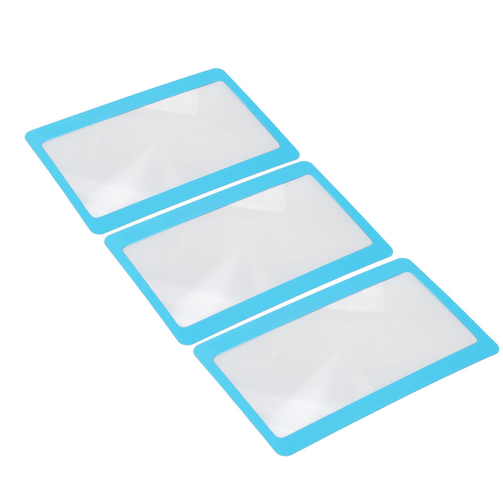 20 PZ Carte Lente d'Ingrandimento Portatili Lente Chiara Cornice Blu Dimensioni Carta di Credito Lente d'Ingrandimento per Francobolli