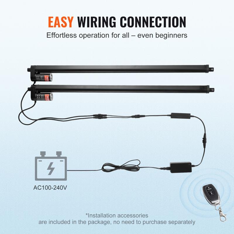 SucceBuy 2PCS 12V Linear Actuator 1000N 30in Electric Linear Motor Controller Kit IP54 Protection for Home TV Table Sofa Lifting