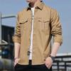 Cotton Cargo Shirt for Men Long Sleeve 2 Pocket Shirts Outdoor Casual Blouses  Clothing Overshirt