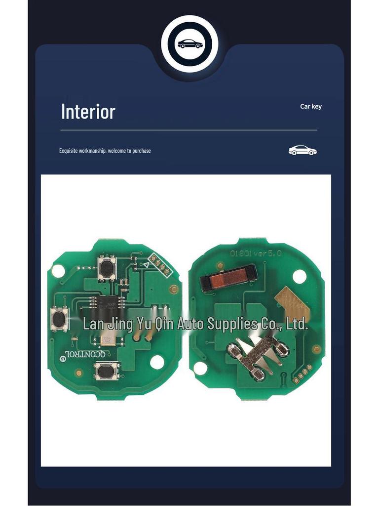 3-Button Mercedes Smart Fortwo Remote Key (433MHz, PCF7941 Compatible)